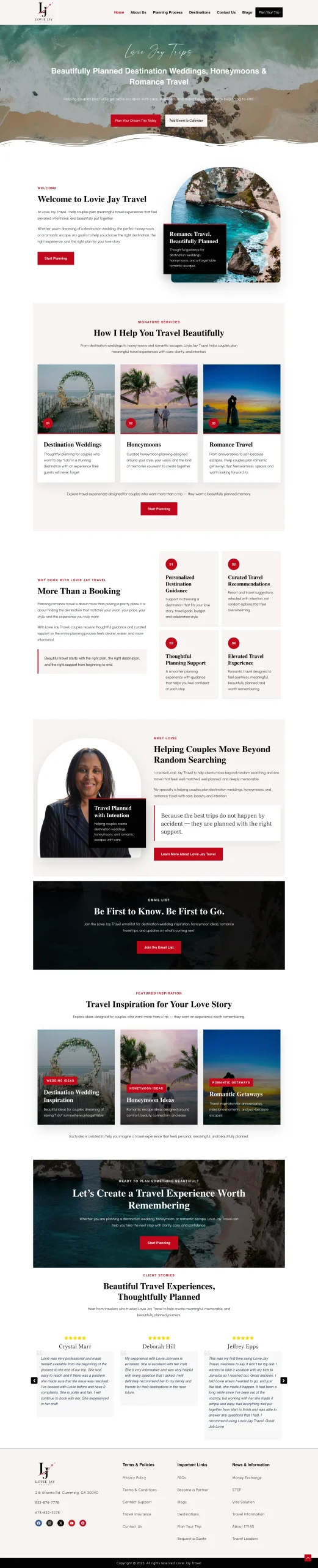 Travel planning website for Lovie Jay Travel USA by Rafiqul Islam