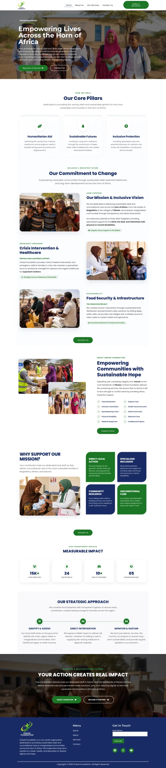 Nonprofit foundation website design for ONKOD Foundation by Rafiqul Islam