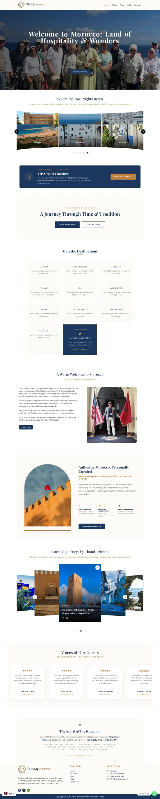 Travel agency website design for Thami Travels Morocco by Rafiqul Islam