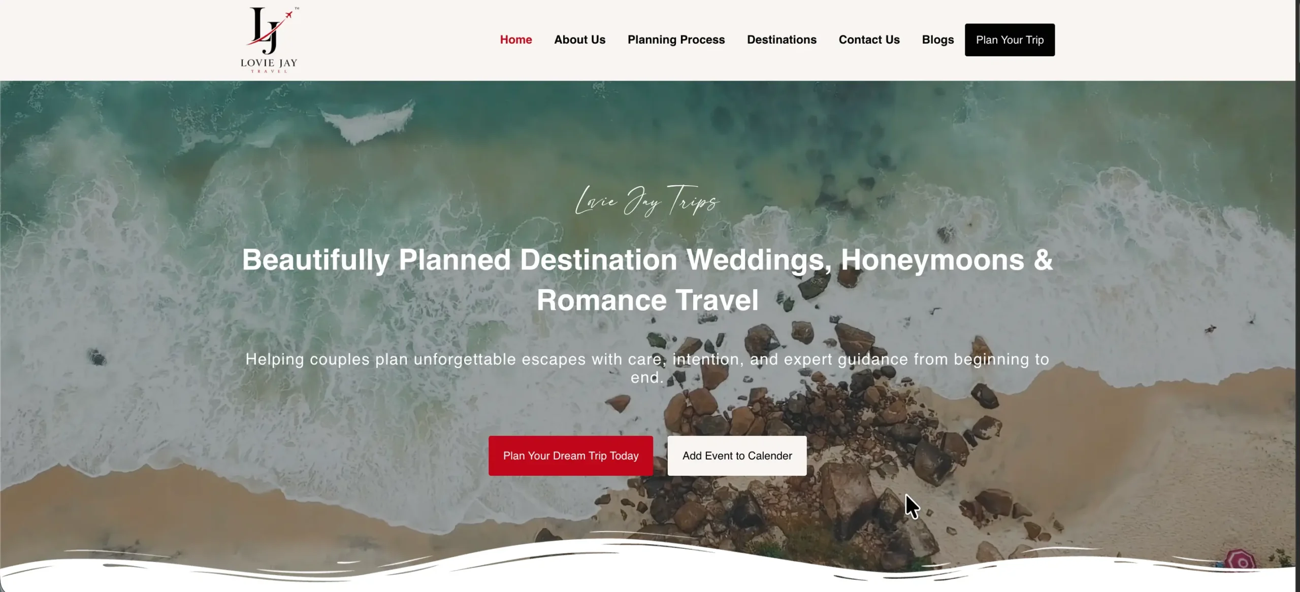 Travel planning website for Lovie Jay Travel USA by Rafiqul Islam