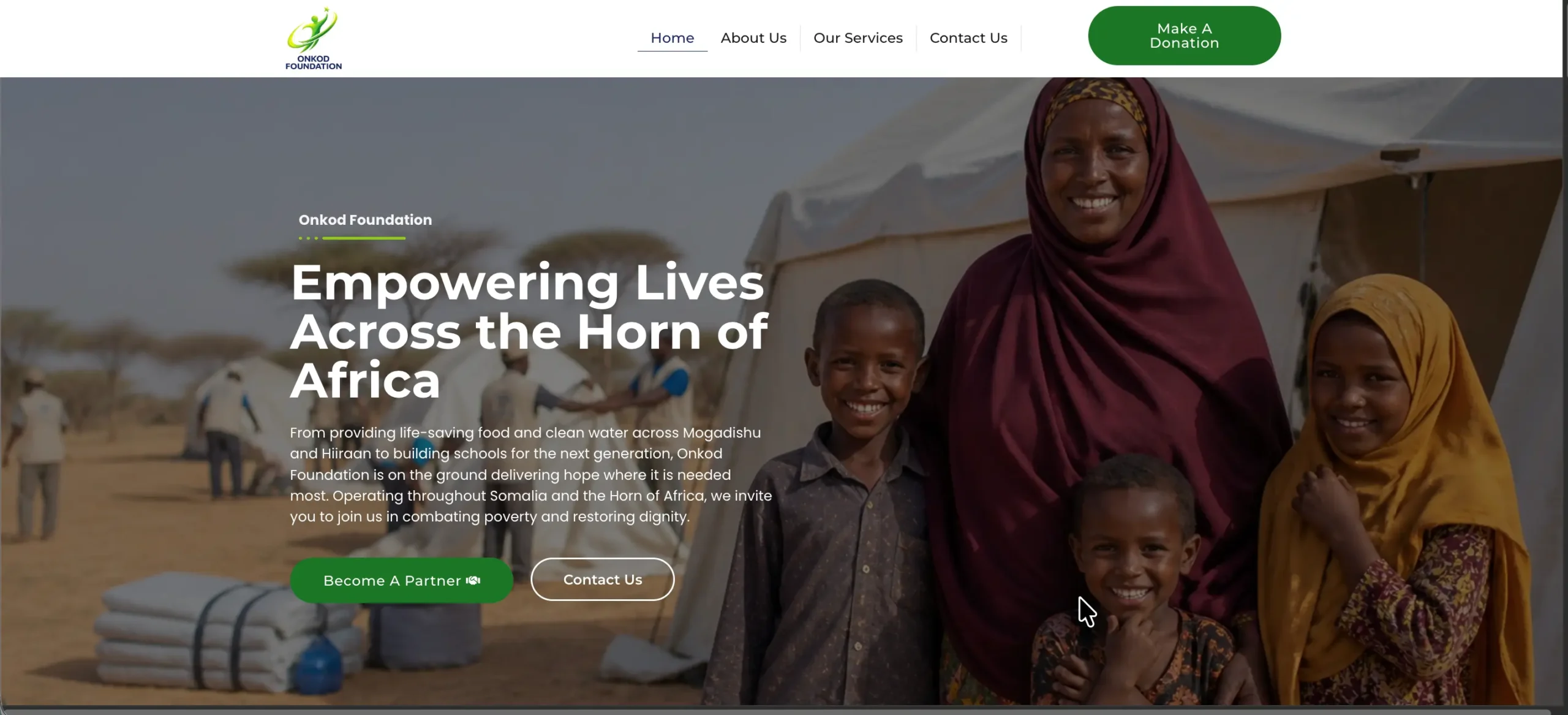Nonprofit foundation website design for ONKOD Foundation by Rafiqul Islam