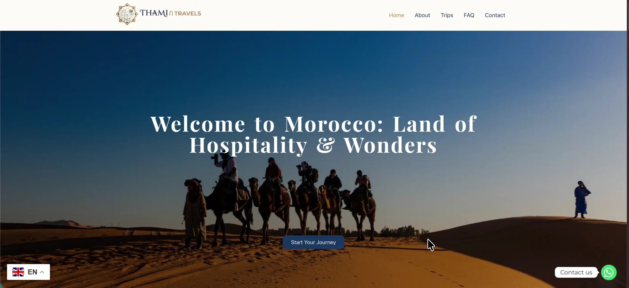 Travel agency website design for Thami Travels Morocco by Rafiqul Islam